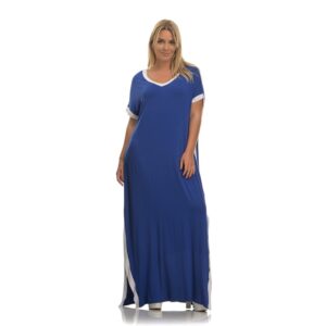 Γυναικείο Φόρεμα Visc/Lycra Καφτάνι Δίχρωμο